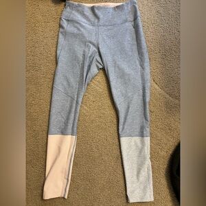 Outdoor Voices Gray Colorblock Full Length Leggings Size Small